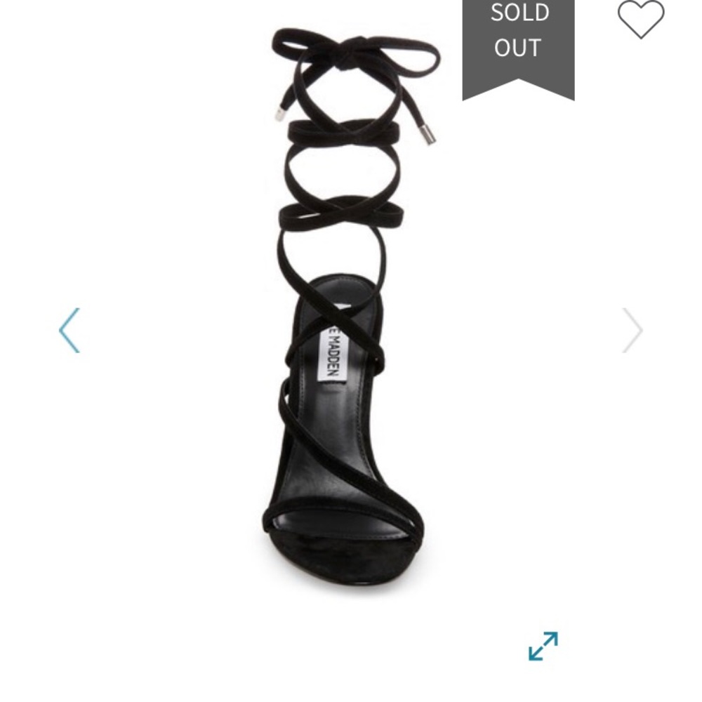 STEVE MADDEN AMBERLYN HEELS IN BLACK SUEDE